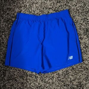 New Balance Men's Royal Blue Athletic Shorts with Black Piping